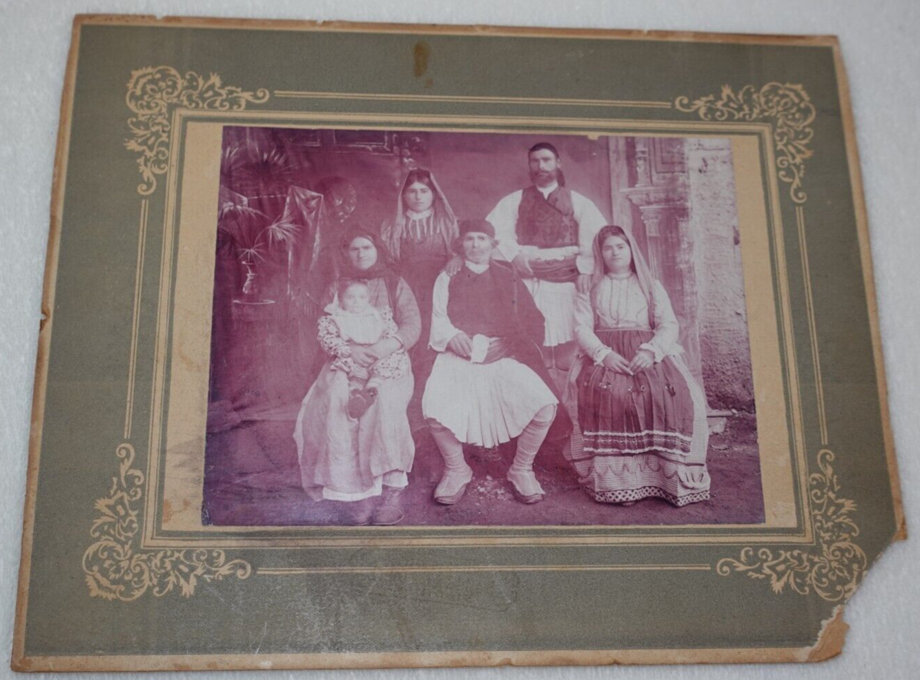 Antique Greek Family Historical Greece Collectible Photo