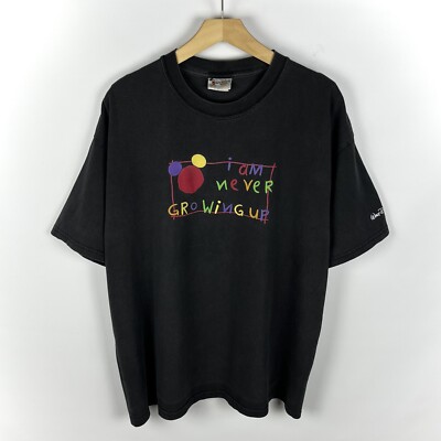 Vintage Mickey Mouse Walt Disney Cartoon T-Shirt 90 s Faded Black Size Large 00s