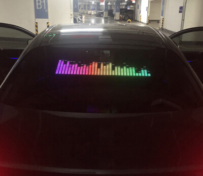 Sound control music spectrum display rhythm light for car glass decoration led