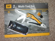 CAT 2 piece Multi-Tool Set with Storage Pouch & Key Chain Light - #980389S - NEW