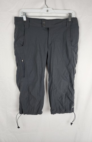 Columbia Omni-Shield Outdoor Hiking Women's Gray Nylon Capri Pants sz 10