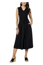WynneLayers Women's Sorona Jersey Knit Maxi Dress Black