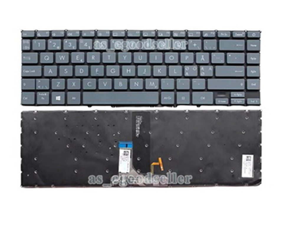 Repose-poignet Bleu Pour Asus ZenBook UX325E, UX325EA, UX325JA – Avec Clavier Rétroéclairé, Neuf Sous Emballage