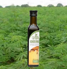 Hemp oil. Cold-pressed hemp oil. It is unrefined.