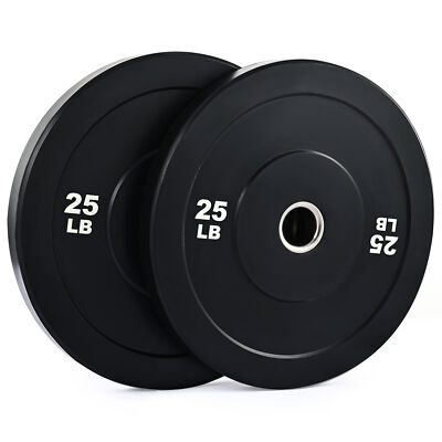 Bumper Plates 2" Olympic Rubber Weight Plates Steel Hub 1.25LB/2.5LB/5LB/10LB