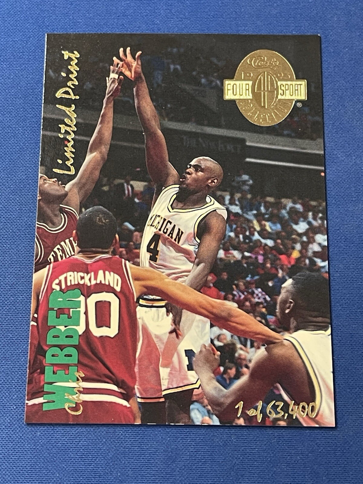 CHRIS WEBBER 1993 Classic Four Sport Limited Prints /63400 #LP2 Wolverines