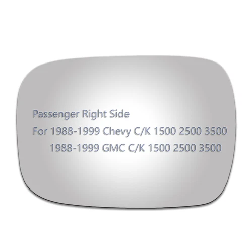 Mirror Glass For 88-99 Chevy C/K1500 2500 3500 Passenger Right Side Replacement