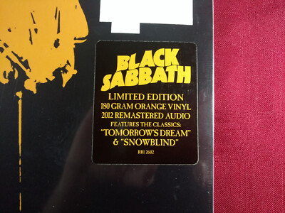 Black Sabbath – Vol 4 NEW sealed ORANGE colored vinyl 180g Rhino