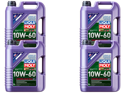 4x Original Liqui Moly 5L Synthoil Race Tech GT1 10W-60 Motoröl Motorenöl 1391