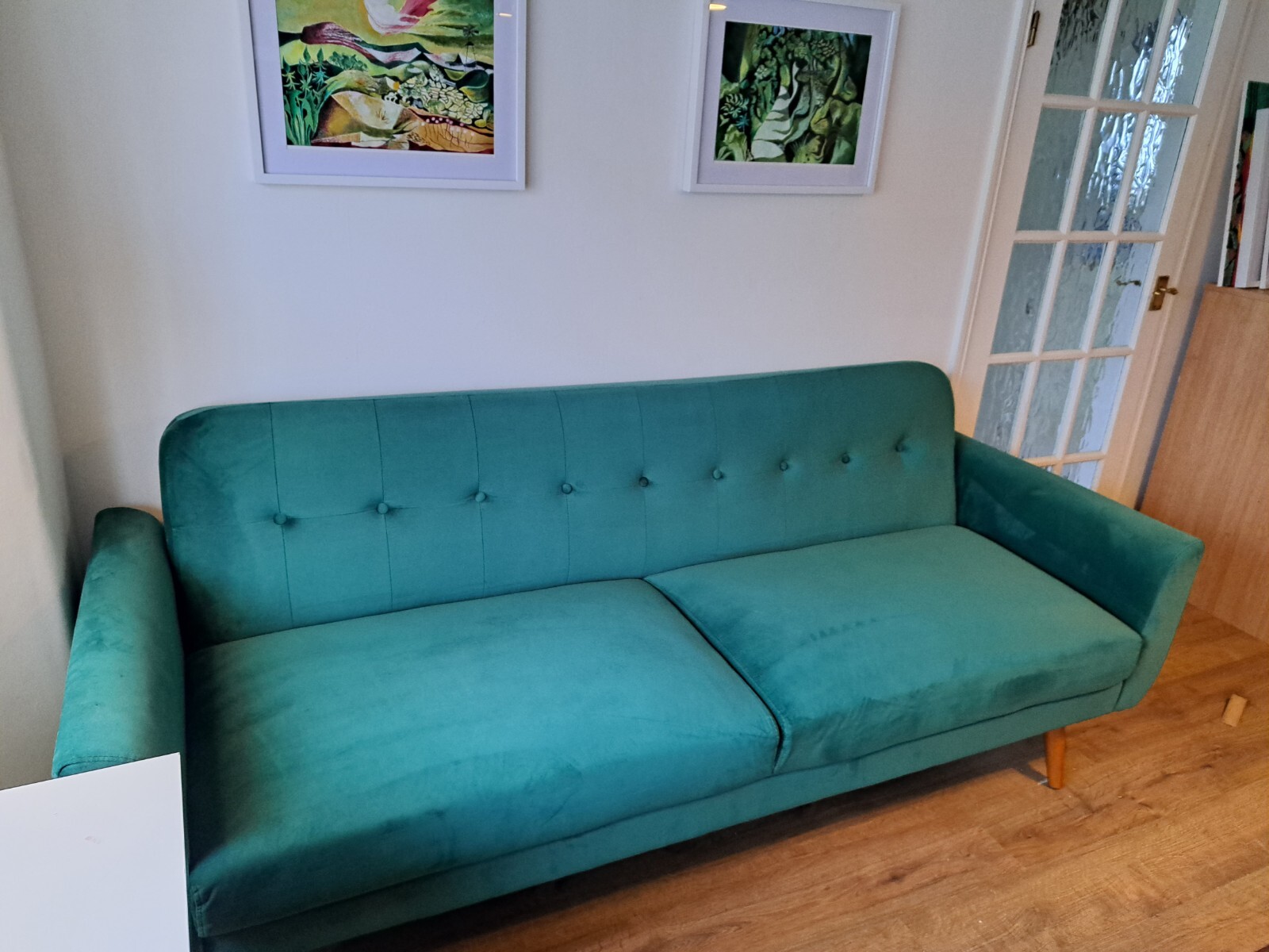 Dreams Gallway 3Seater ClicClac Sofa Bed Velvet Green eBay