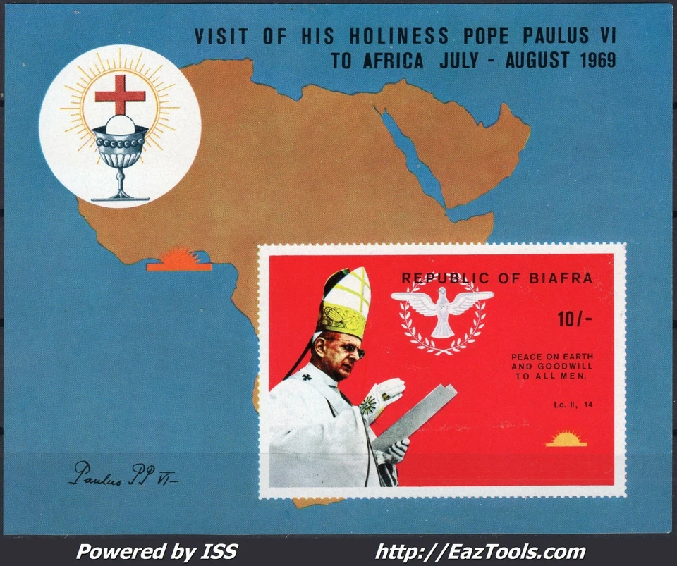 REPUBLIQUE DU BIAFRA LOT DE TIMBRES ET BLOC DONT NON EMIS NEUF ** SANS CHARNIERE - Photo 4/4