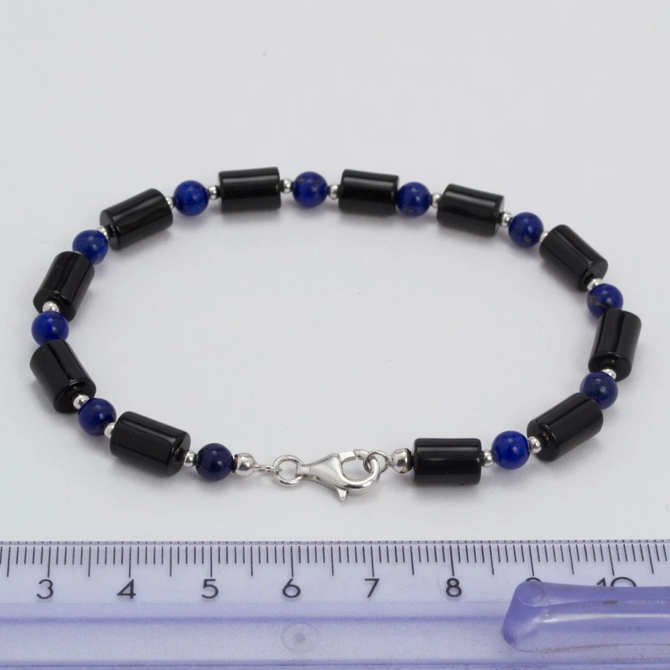 BRACCIALE UOMO/ DONNA IN ARGENTO 925 CON ONICE E LAPIS AGRP 0128 - Immagine 3 di 3