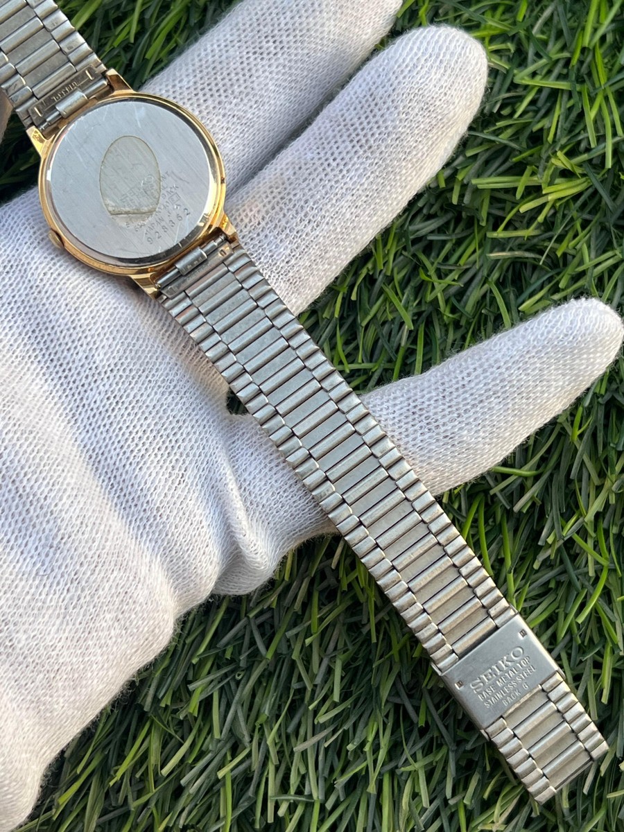 人気　SEIKO ゴールド 5Y91-6040 メンズ腕時計　美品 Seiko Quartz 5Y91-6040 Gold Plated Case Japan Made Vintage