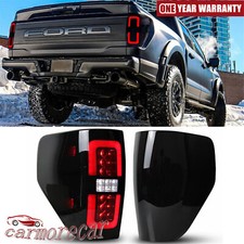 Smoked Rear Led Tail Lights Brake Lamp Leftright For Ford F150 F-150 2009-2014