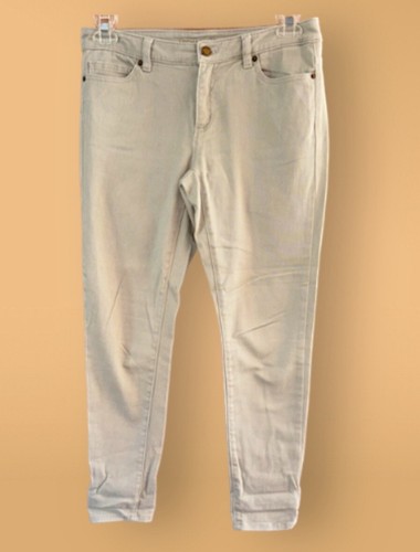 Michael Kors Beige Denim Skinny Jeans Size 4 Stretch Mid Rise 31 X 28 - Picture 15 of 21