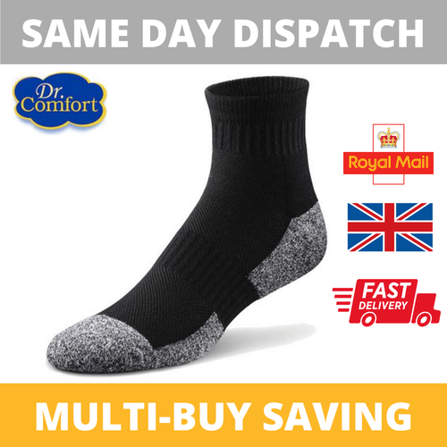 Dr Comfort Ankle Socks Bamboo Fibre Padding Diabetes & Arthritis