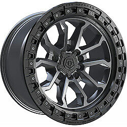 17x9 TIS 556AB Satin Anthracite With Black Simulated Bead Ring Wheel 5x5 (-13mm)