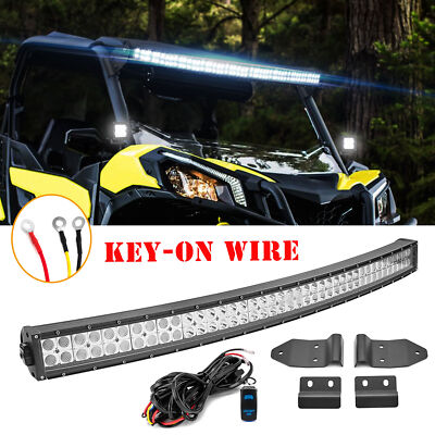 WEISEN 42'' LED Light Bar+Roof Mounts+Key-On Wire Kit For 22-24 Can-am Commander