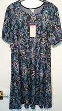 Monsoon Jenna Jacquard Everyday Fit & Flare Spring Dress Size 20 BNWT Stretchy 