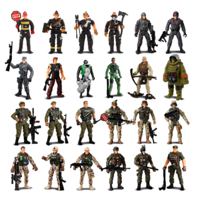 24x Army Men SWAT Team Special Forces Soldiers Action Figures