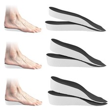 3 Pairs Height Increase Insoles, Heel Lifts for 0.6"/1"/1.4" Height, Black