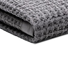 Waffle Towel Pima Cotton Bath Grey Quick Drying Ultra Soft 31x57 Inch