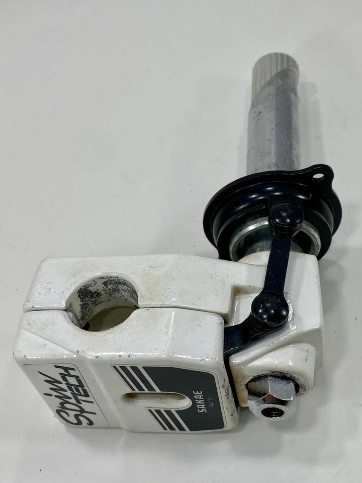 SR Spin Tech 1986 giroscopio rotor vástago blanco pat colgante original Old School BMX Dyno GT Foto 4 de 4