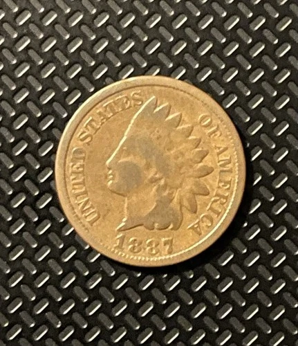 1887 Indian Head Penny Cent Coin In Good Condition ~