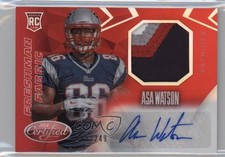 2014 Certified Freshman Fabric Mirror Signatures Red 185/249 Asa Watson Auto 0v1