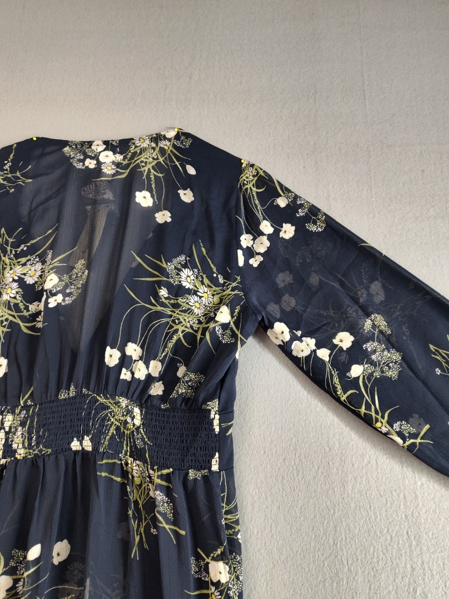 francesca's navy blue dress Francesca Navy Floral Skater Dress