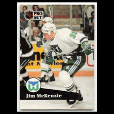 Jim McKenzie Rookie #391 1991 Pro Set Hartford Whalers Hockey Card NHL NM
