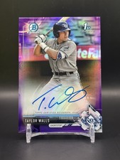 2017 Bowman Draft Taylor Walls Chrome Purple Refractor AUTO  150/250 Rays