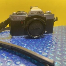 Minolta XG-9 35mm SLR Film Camera Body Only Black Silver Auto Works Tested