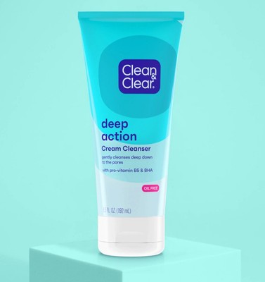Clean & Clear   DEEP ACTION CREAM CLEANSER (6.5 oz)