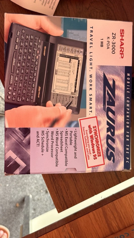 Vintage Sharp Zaurus ZR-3000 PDA Portable Personal Computer Organizer K-PDA - Image 2 of 2