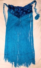 Tribal Fusion Belly Dance Costumes Red Velvet Fringe Hip Belt