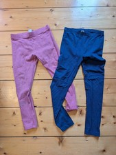 Next And Tu Girls Leggings, Blue Pink, 8 Years