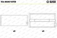 Neu - Glyco 72-4547STD Kurbelwellenlager