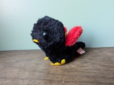 Vintage Dakin 1981 Blackbird Red Wing 6" Plush Stuffed Animal