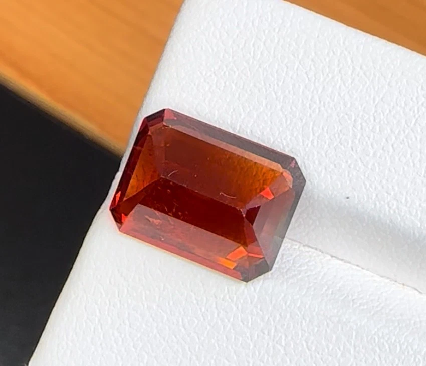 9.35ct Fine Octagon Cut Reddish Orange Spessartite Garnet | Natural from Namibia - Image 2 of 4