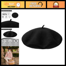 Solid Color Wool French Beret Hat for Women Kids - Stylish Artist Accessory