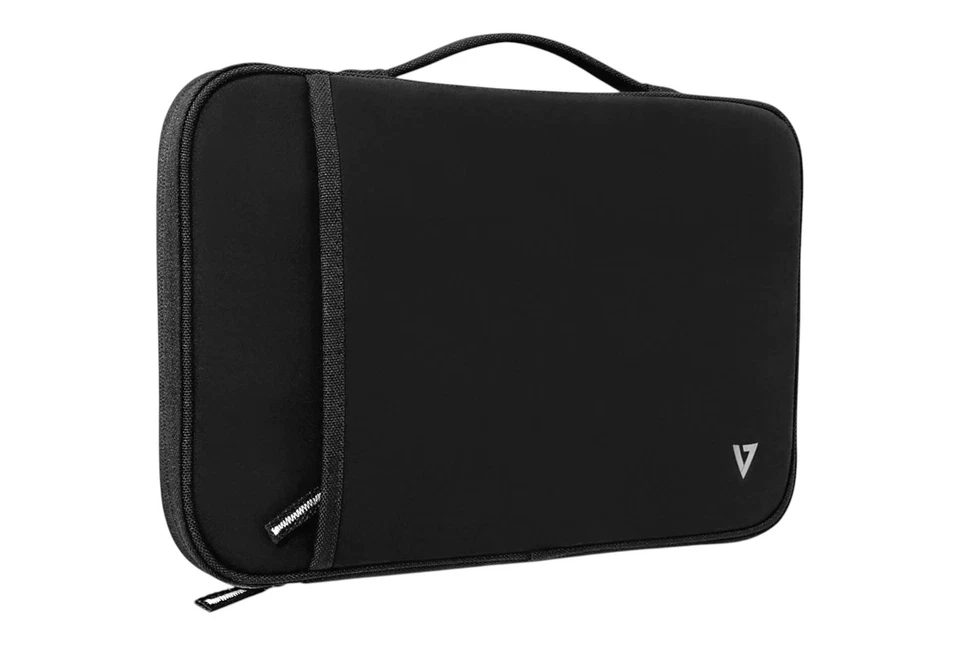 V7 Black Anti-Spill Sleeve Case 12.2" Laptop MacBook Chromebook Removable Strap - Image 2 of 4