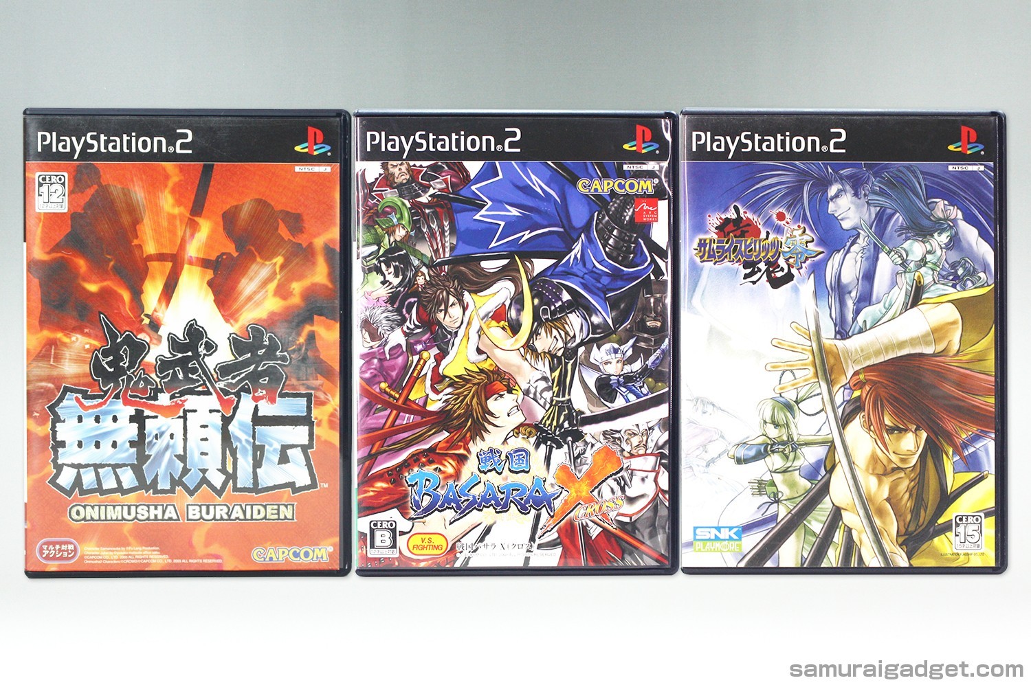 Onimusha Blade Warriors & Sengoku Basara X (Cross) & Samurai Shodown V PS2 Japan
