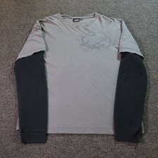 Vans Mens 2XL Gray Sweatshirt Tribal Y2k Vint...