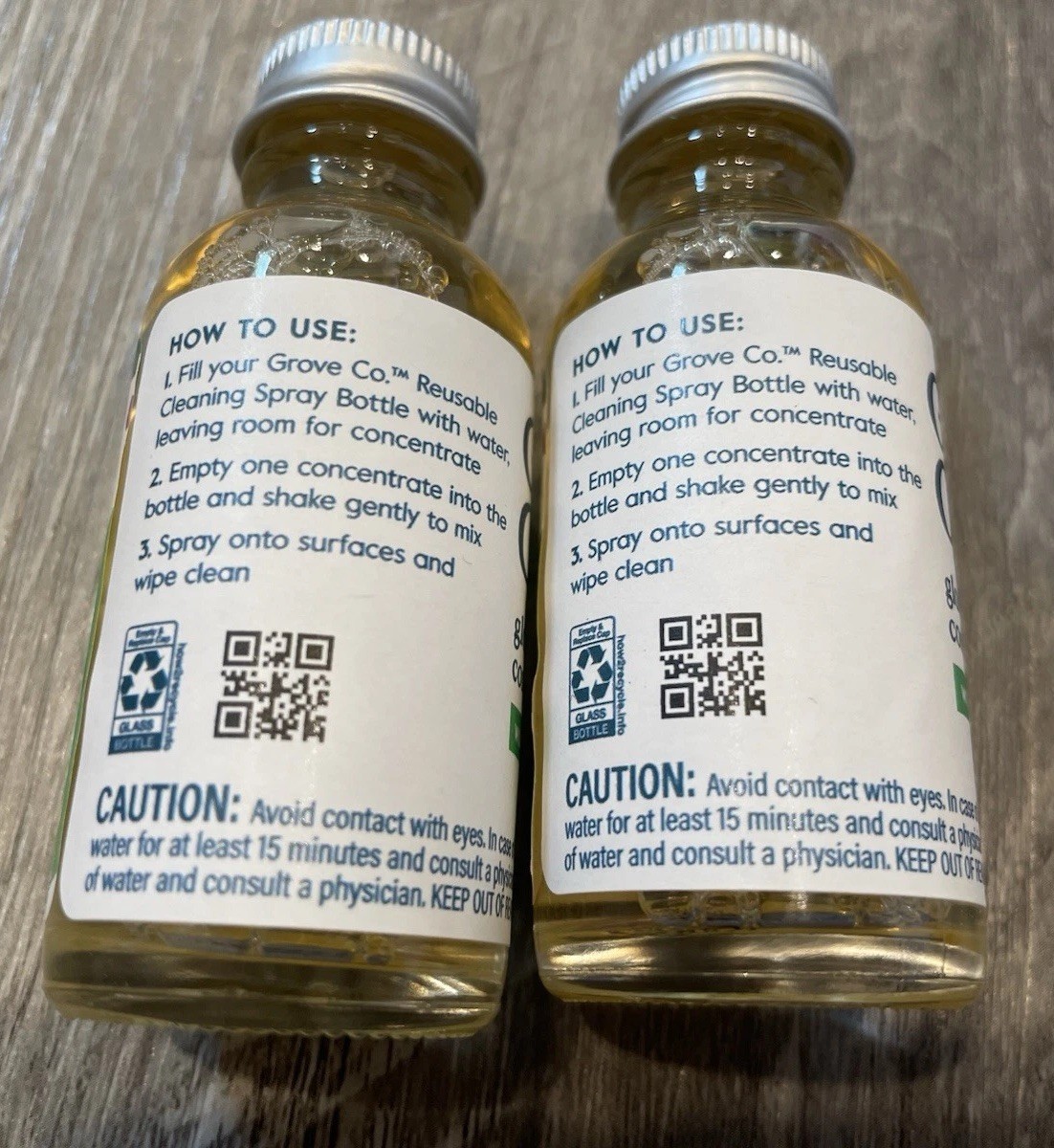 Grove Co. Glass Cleaner Concentrate 1 Oz Wild Mint (1 Double Pack)