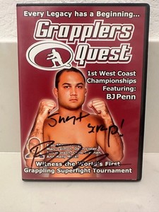 Autographed Grapplers Quest DVD signed by BJ Penn MMA UFC Collector's Item