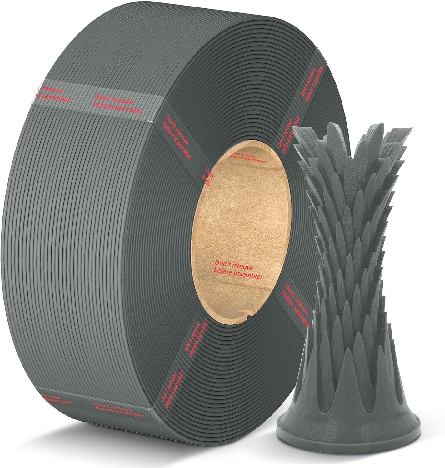 PLA Filament 1.75mm 3D Drucker Nachfüllung Grau Maßgenauigkeit Wiederverwendbar