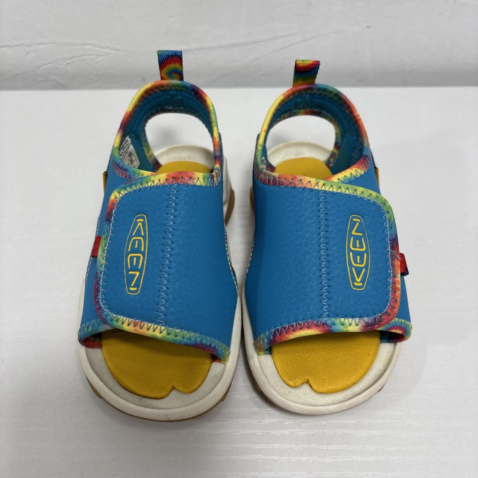 Keen Knotch River OT Kids tamanho 6 tingimento de gravata/azul vivo gancho e laço WP sapatos LIMPOS - Imagem 4 de 4