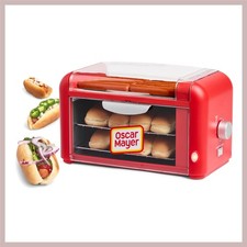 Stainless Steel Hot Dog Roller Oven - Cook 8 Dogs & Toast Buns Effortlessly