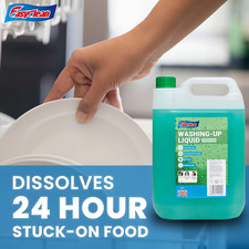 EasyClean 5L Washing Up Liquid Refill – Lemon, Non-Bio, Skin-Friendly Cleaner 1.95 per litre